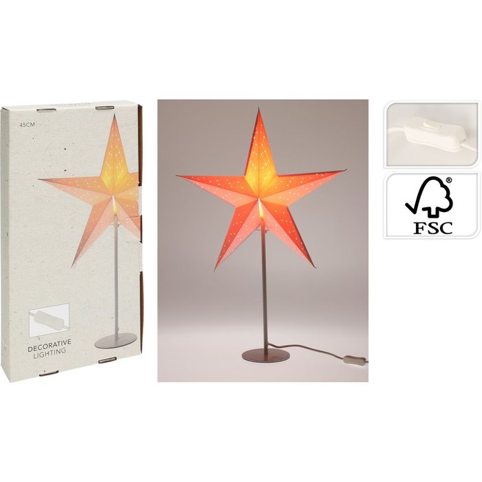 LAMPARA DE MESA DECORATIVA ESTRELLA | KOOPMAN | 1 UNIDAD | 8720573740333 Imagen principal del producto