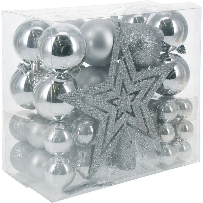 SET 54 BOLAS NAVIDAD PLATA | KOOPMAN CHRISTMAS | 1 UNIDAD | 8720573791458