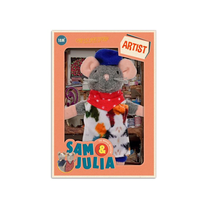 PELUCHE 13CM RATON ARTISTA LA CASA DE LOS RATONES | THE MOUSE MANSION | 1 UNIDAD | 8720828124390 Imagen principal del producto