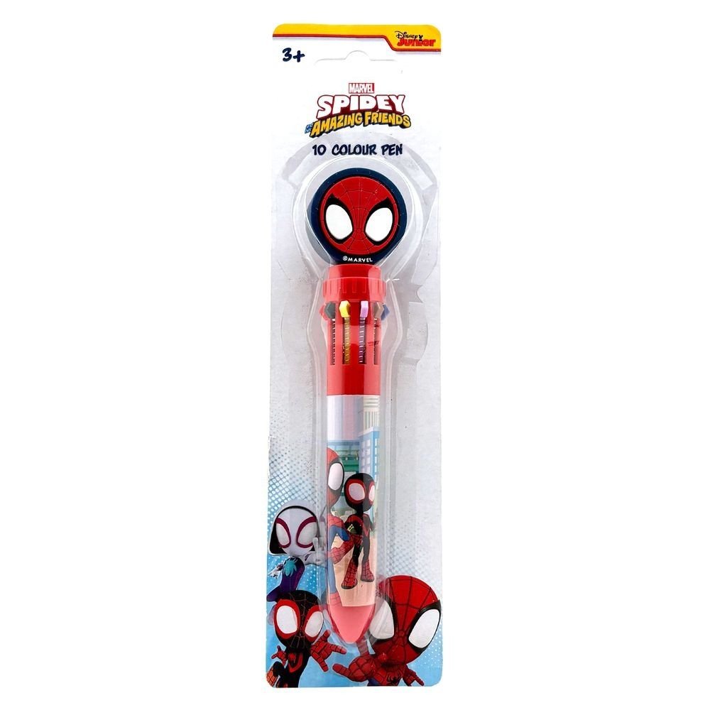 Bolígrafo 10 colores Spiderman Marvel - Pack 12 unidades
