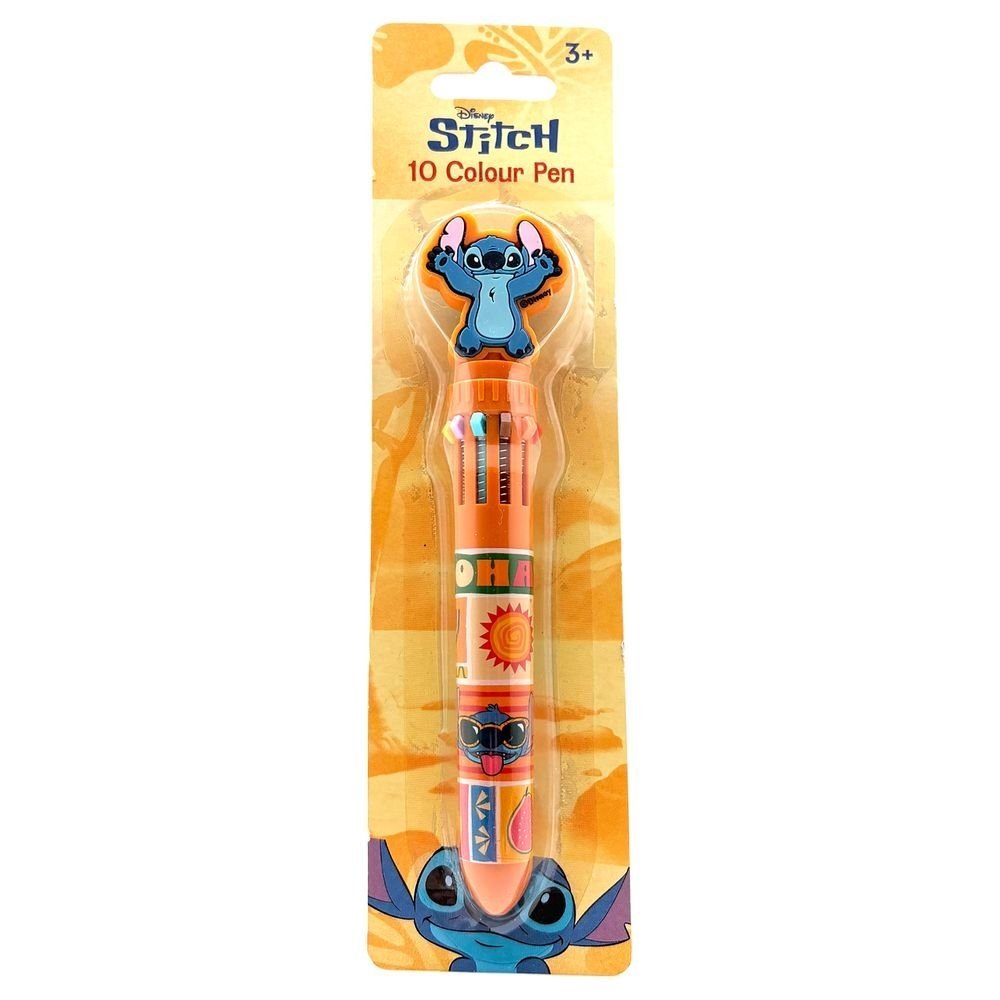 Bolígrafo 10 colores Lilo & Stitch, pack de 12 unidades