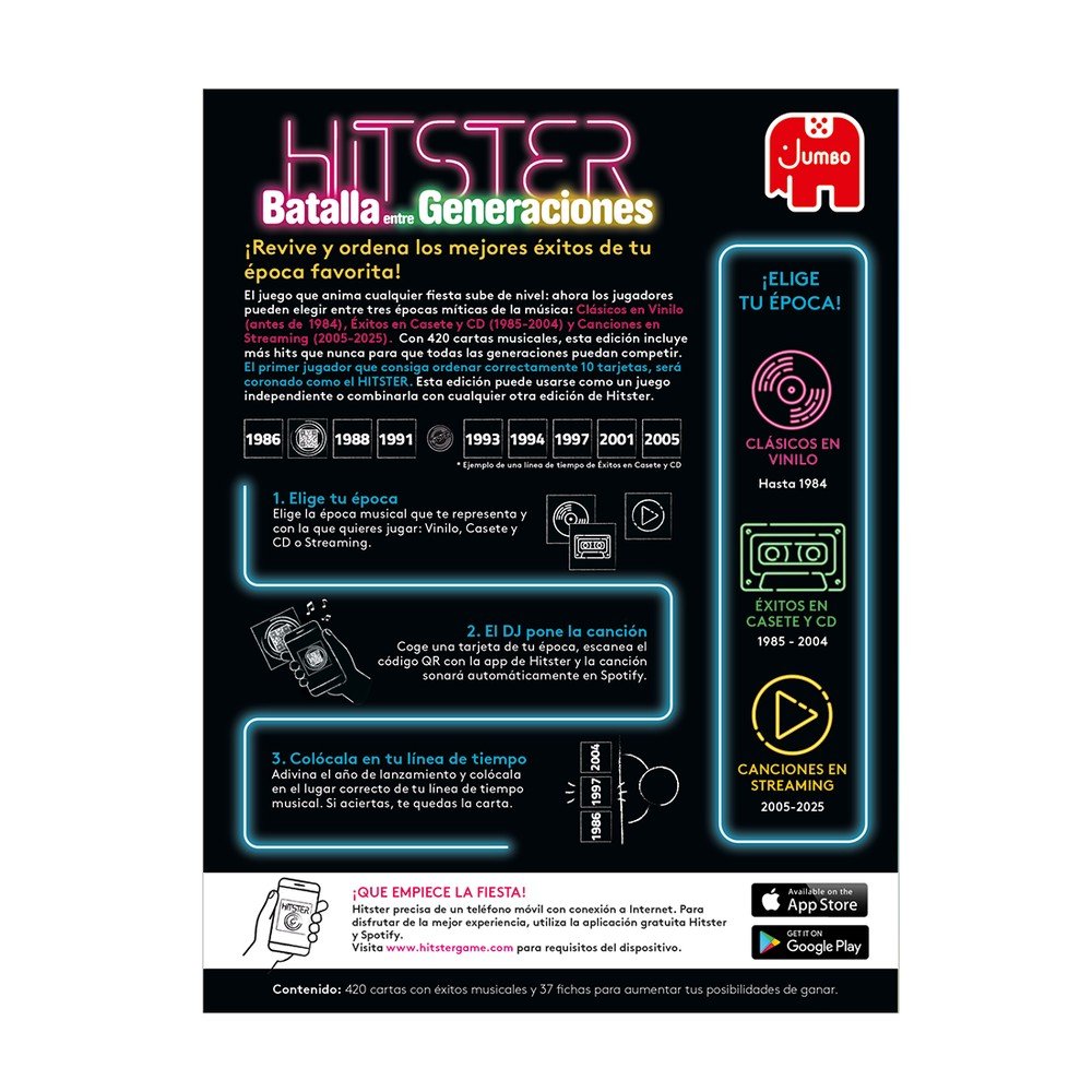 Juego de Mesa Hitster Batalla de Generaciones - Diset