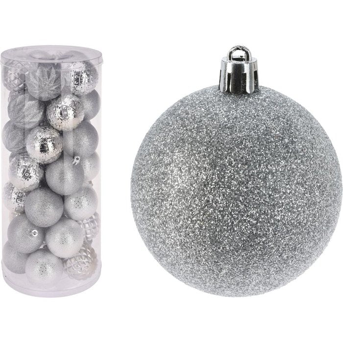 SET 35 BOLAS NAVIDAD 6CM PLATA | KOOPMAN CHRISTMAS | 1 UNIDAD | 8721037093798 Imagen principal del producto