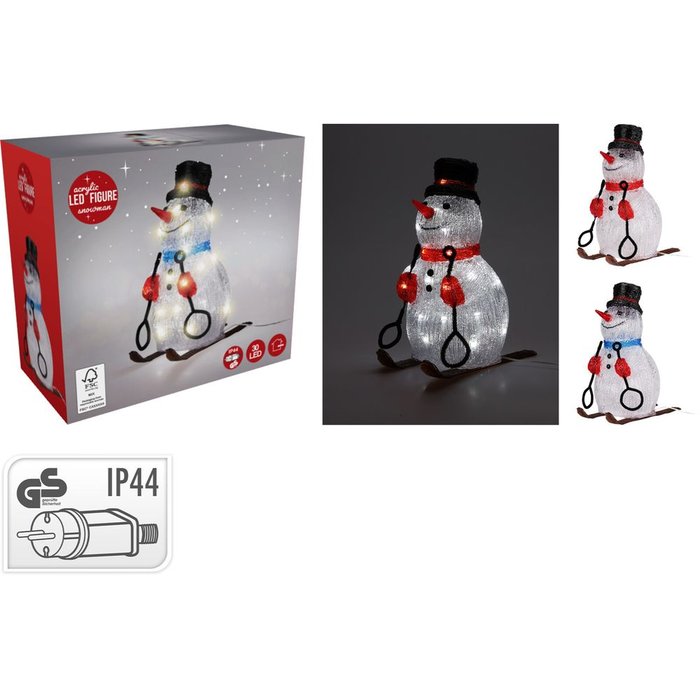 Decoracion luminosa muñeco nieve 33 cm Koopman Christmas Imagen principal del producto