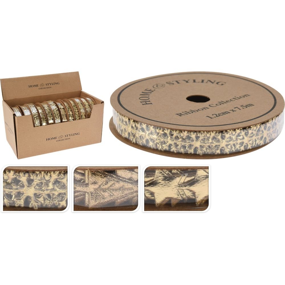 Expositor 12 Rollos Cinta Oro 12x7500mm Koopman Christmas Imagen principal del producto