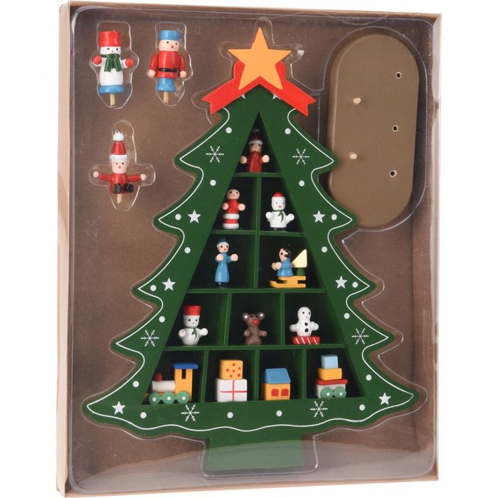 ARBOL DE NAVIDAD CON DECORACION 30CM MADERA | KOOPMAN CHRISTMAS | 1 UNIDAD | 8721037240215 Imagen principal del producto