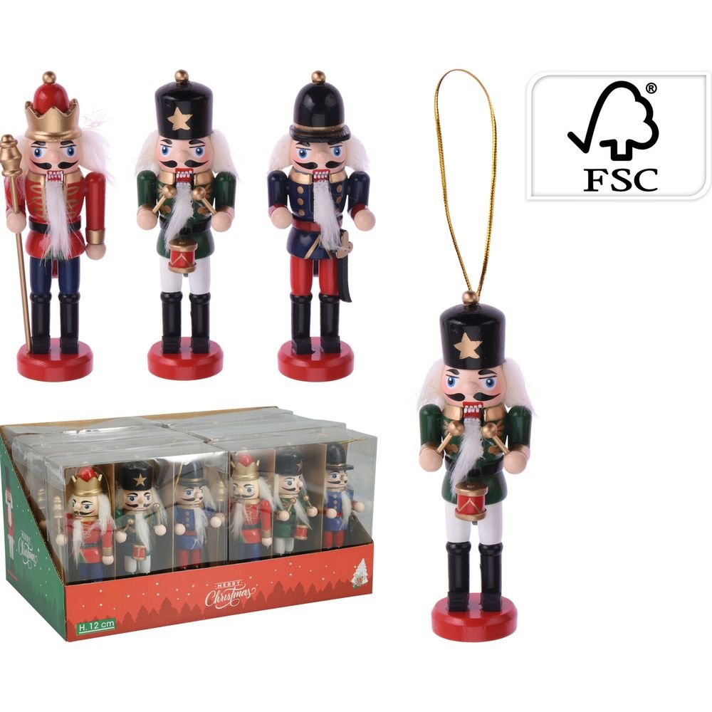 Set 3 Colgantes Decorativos Cascanueces Koopman Christmas Imagen principal del producto