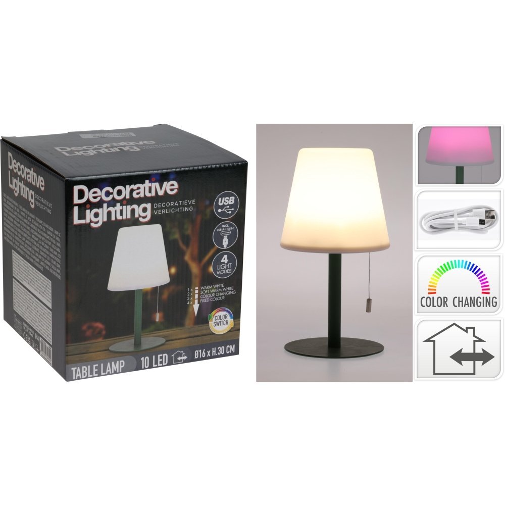 Lámpara de mesa recargable Koopman 30 cm