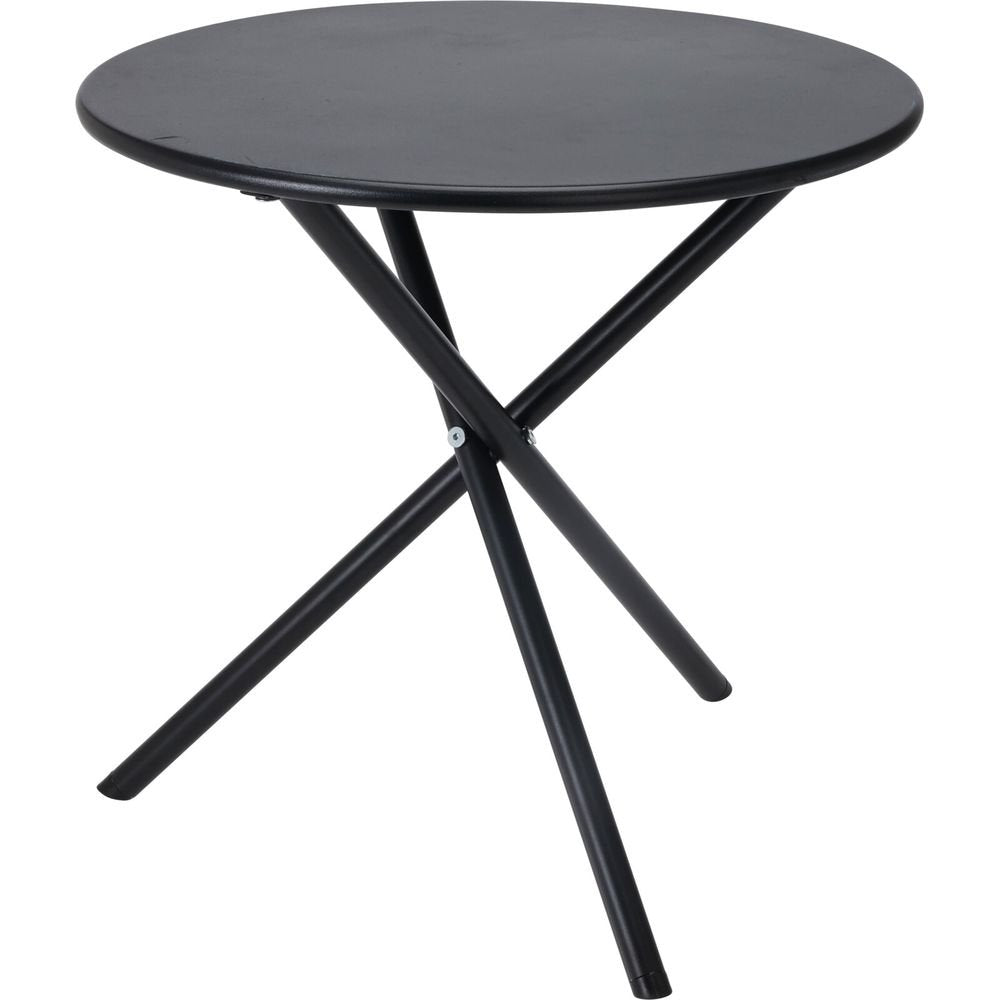 Mesa auxiliar metálica negra Koopman 48x48 cm