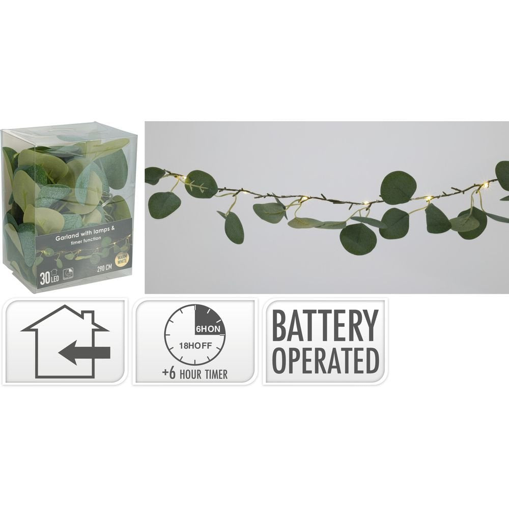 Guirlanda Eucalipto con LED Koopman Imagen principal del producto