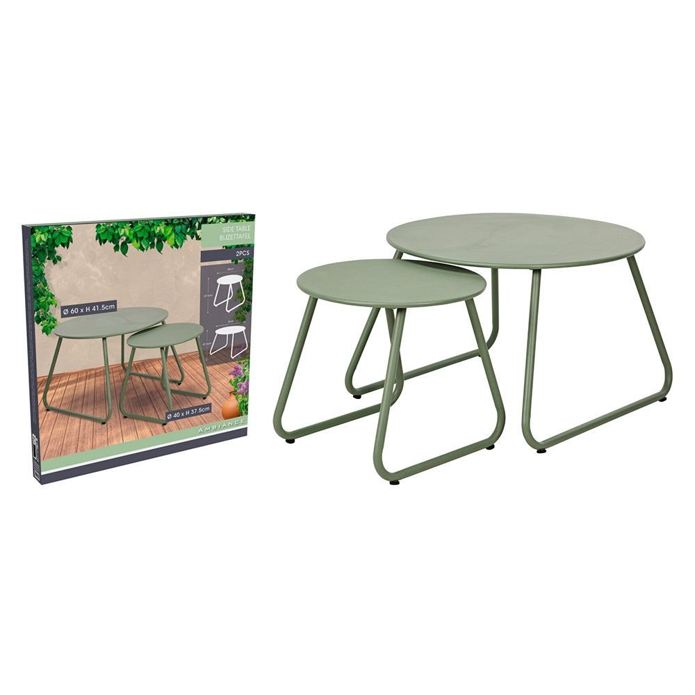 SET 2 MESAS AUXILIARES GROEN | KOOPMAN | 1 UNIDAD | 8721037383110 Imagen principal del producto