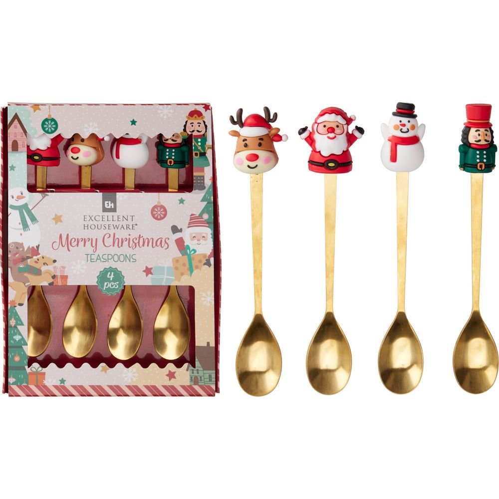 SET DE 4 CUBIERTOS NAVIDEÑOS CUCHARAS O TENEDORES SURTIDOS | KOOPMAN CHRISTMAS | 1 UNIDAD | 8721037489492 Imagen principal del producto
