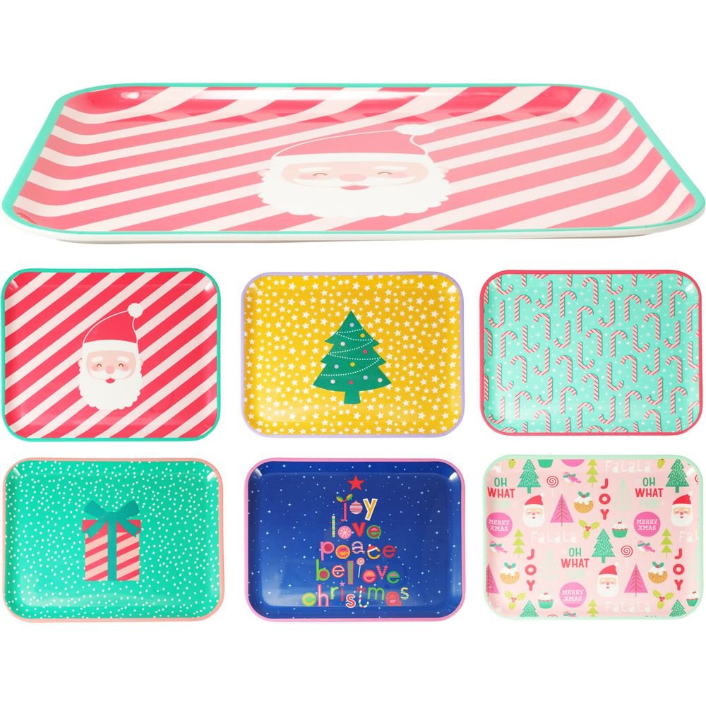 EXPOSITOR 12 BANDEJAS NAVIDEÑAS MELAMINA 37X29CM | KOOPMAN CHRISTMAS | ENVASE 12 UDS. UNIDAD | 8721037491419 Imagen principal del producto