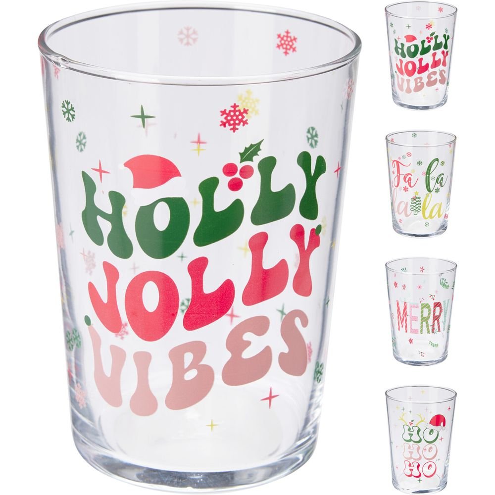 SET DE 4 VASOS 510ML HOLLY JOLLY VIBES | KOOPMAN CHRISTMAS | ENVASE 4 UDS. UNIDAD | 8721037509480 Imagen principal del producto