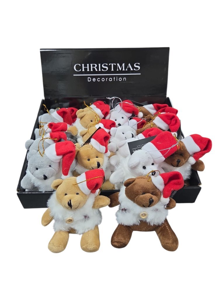 EXPOSITOR 20 OSOS DE PELUCHE 12CM COLGANTES | KOOPMAN CHRISTMAS | ENVASE 20 UDS. UNIDAD | 8721037575010 Imagen principal del producto