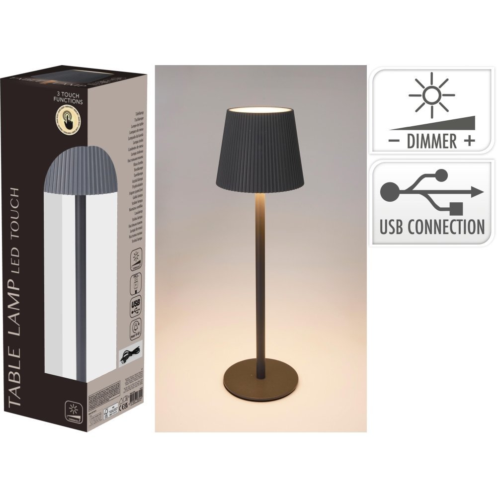 Lámpara USB Koopman gris 10x36 cm