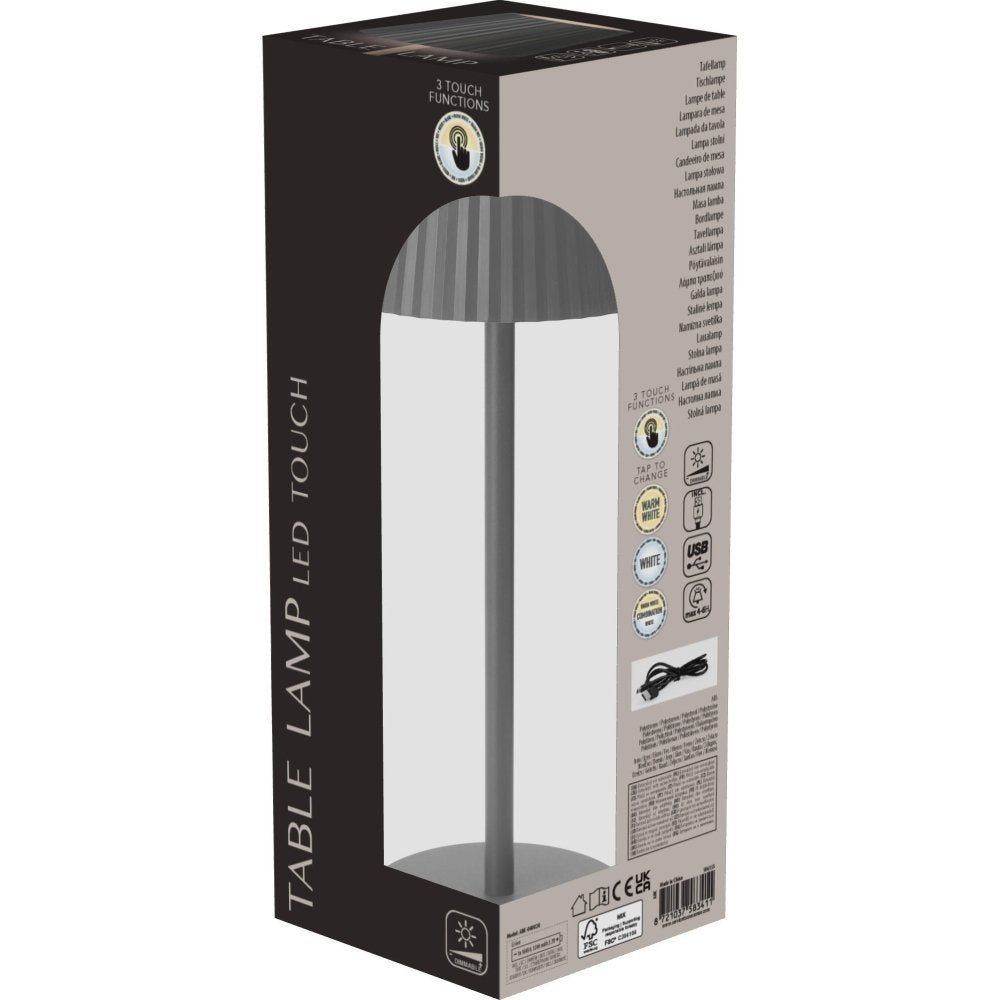 Lámpara de mesa LED 27cm Koopman gris