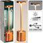 Lámpara de mesa Koopman 34 cm cobre LED regulable