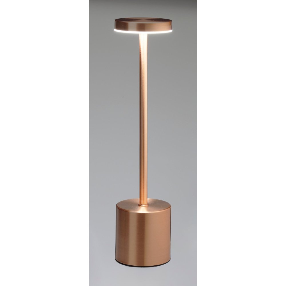 Lámpara de mesa Koopman 34 cm cobre LED regulable