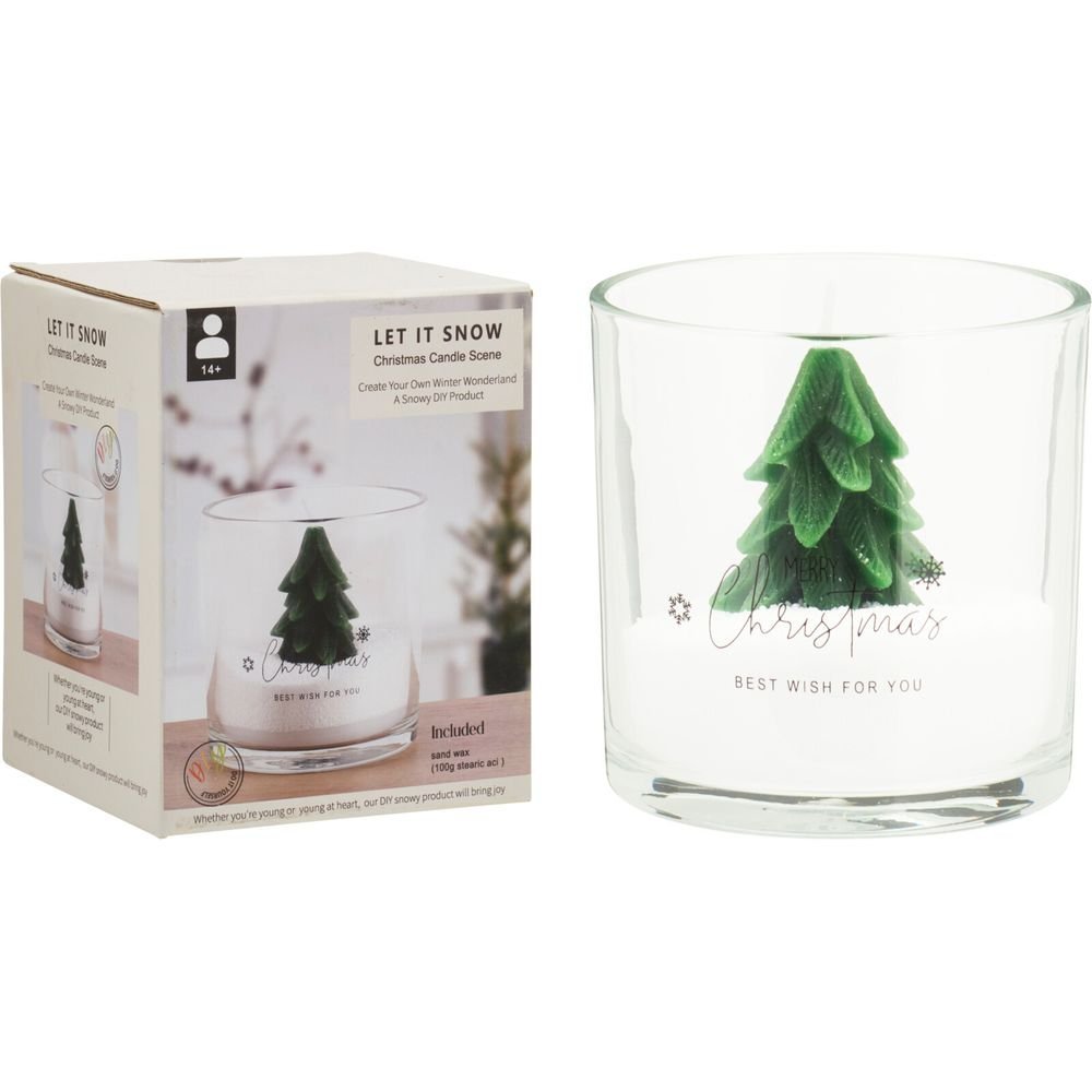 Set DIY Vela en Vaso 10x10cm Árbol Navidad y Cera en Polvo Koopman Christmas Imagen principal del producto
