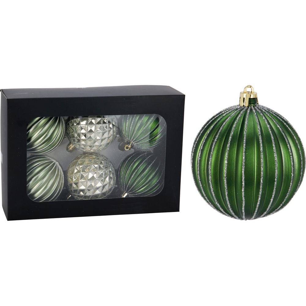 SET 6 BOLAS NAVIDAD VERDE | KOOPMAN CHRISTMAS | 1 UNIDAD | 8721037626682 Imagen principal del producto