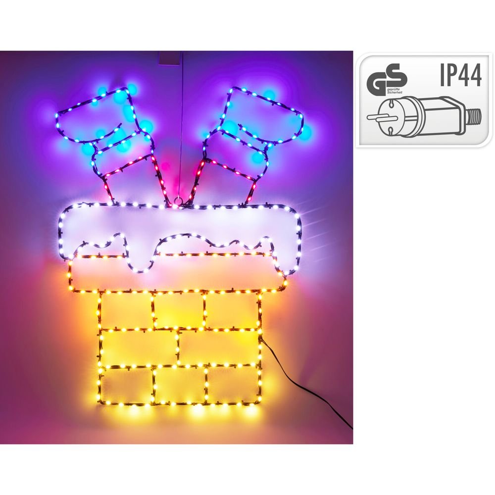 Papá Noel chimenea LED 60cm - Koopman Christmas