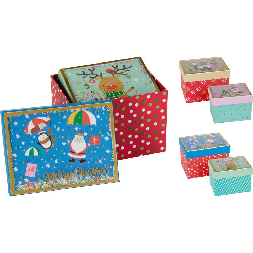SET 2 CAJAS REGALO NAVIDEÑAS MODELOS SURTIDOS | KOOPMAN CHRISTMAS | 1 UNIDAD | 8721037633642 Imagen principal del producto