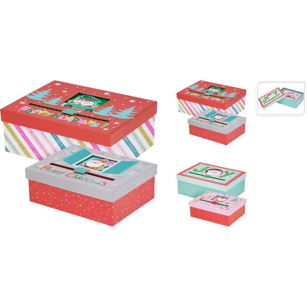 Set 2 Cajas Regalo Navideñas Surtidas Koopman Christmas Imagen principal del producto