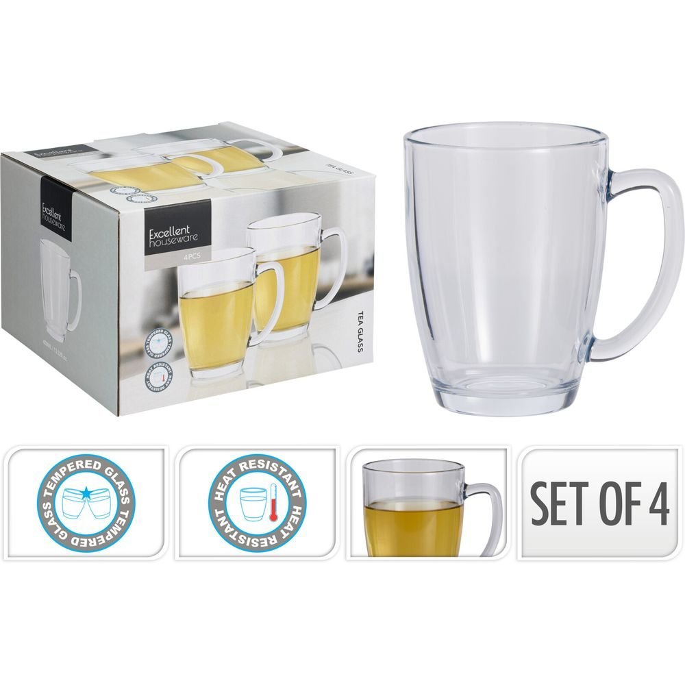 Set 4 Jarras de Cristal Templado Koopman