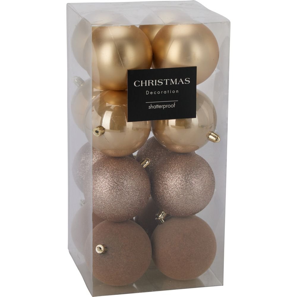 SET 16 BOLAS NAVIDAD 6CM ORO | KOOPMAN CHRISTMAS | 1 UNIDAD | 8721037703376 Imagen principal del producto