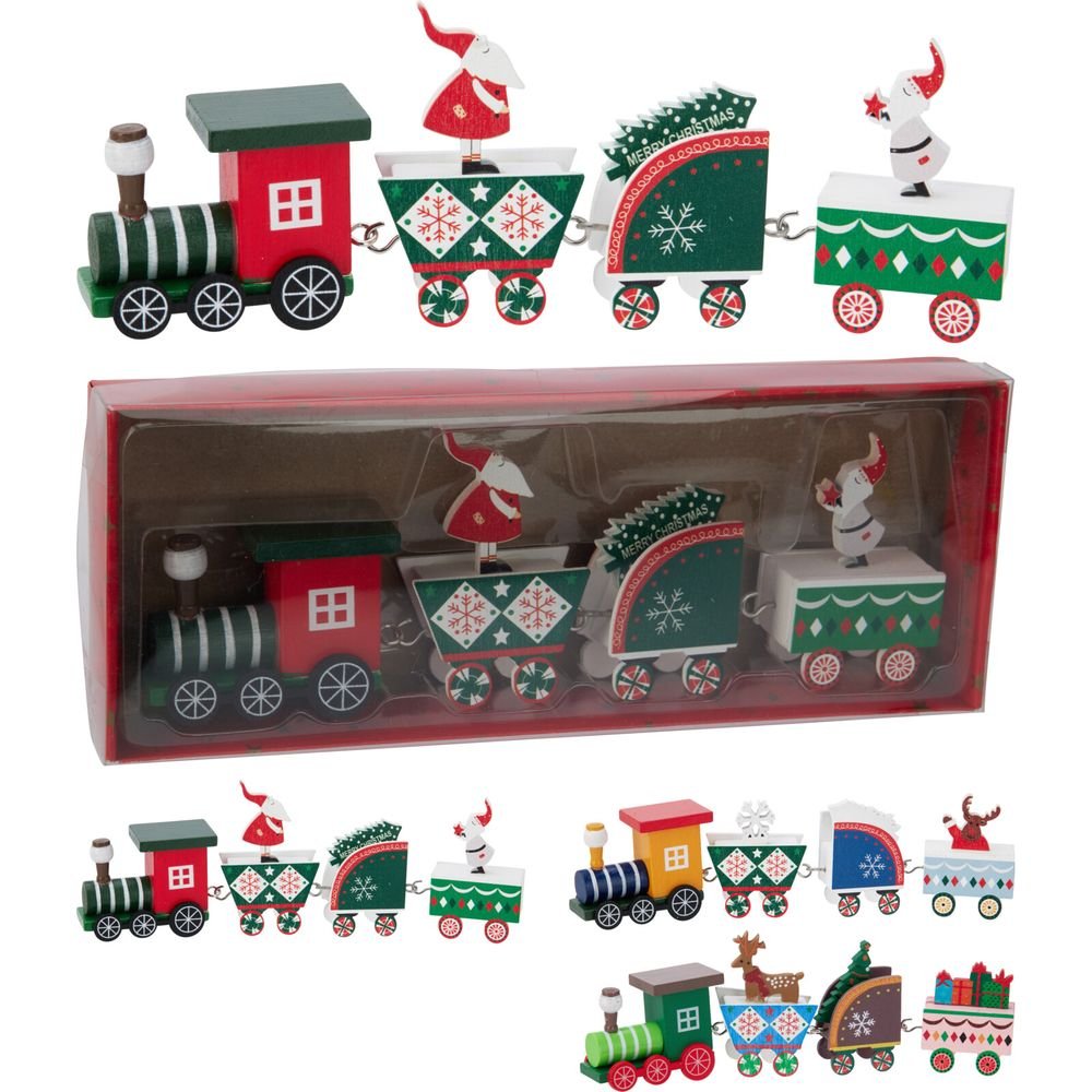 TREN NAVIDAD 18CM MADERA MODELOS SURTIDOS | KOOPMAN CHRISTMAS | 1 UNIDAD | 8721037723602 Imagen principal del producto