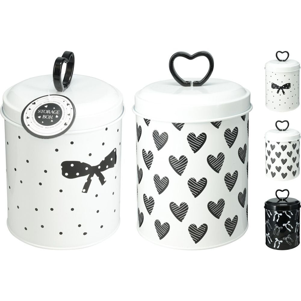 Caja de Almacenaje Decorada Black & White Surtidas Koopman