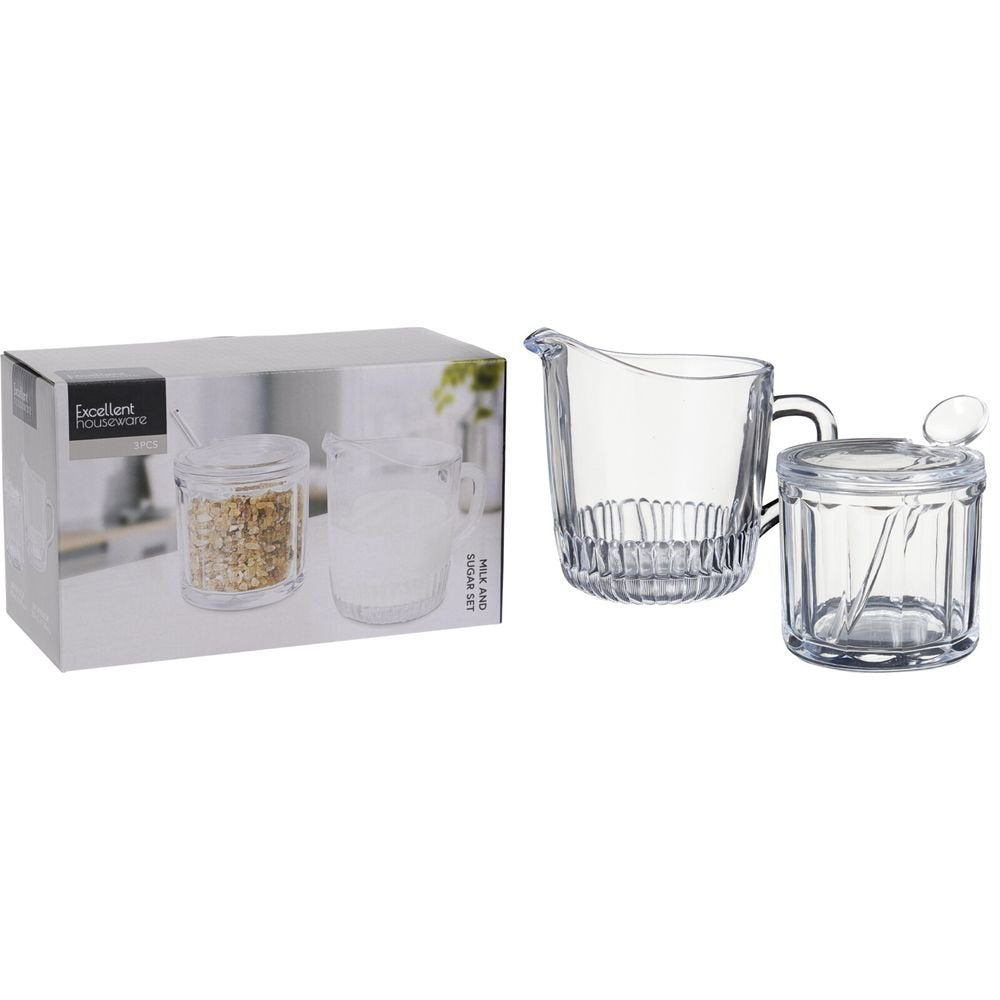Set Azucarero y Lechera Vidrio Koopman