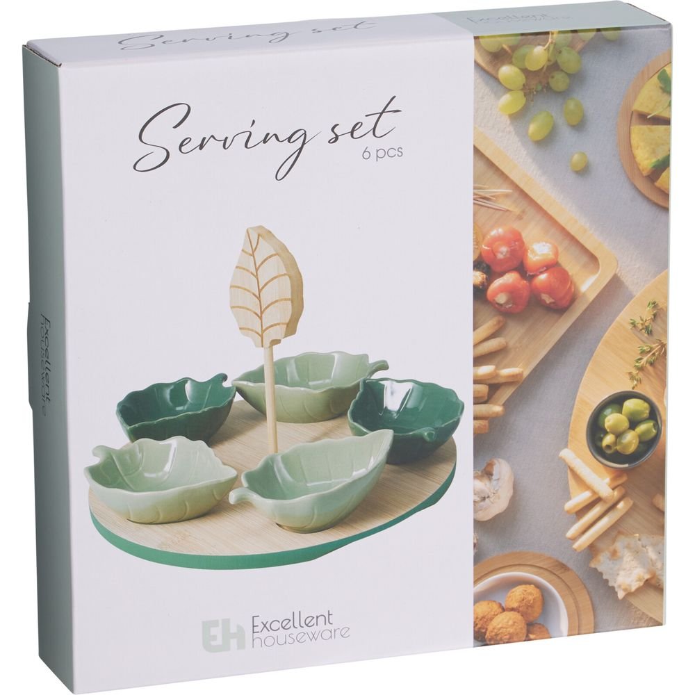 Set de aperitivos con tabla de bambú Koopman