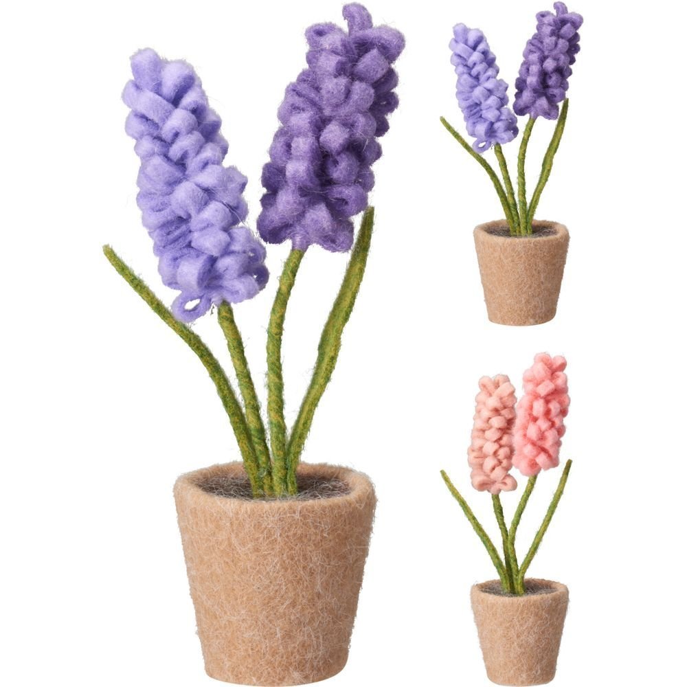 Flores lavanda fieltro en maceta Koopman 21 cm colores surtidos Imagen principal del producto