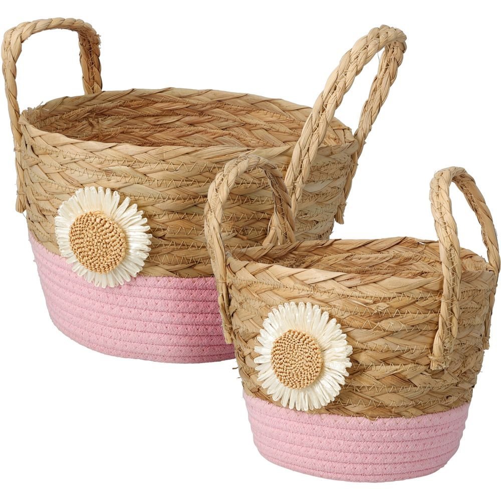 Set de 2 cestas Margarita colores surtidos Koopman
