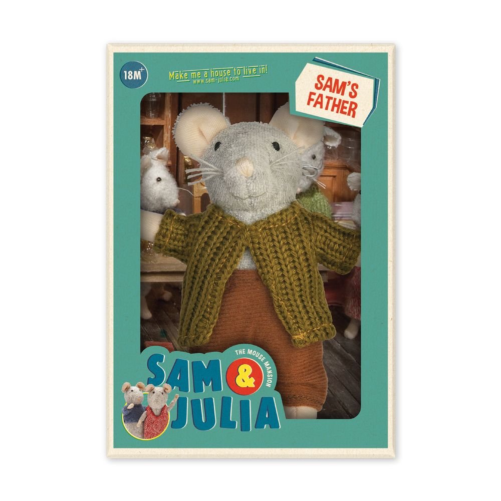 PELUCHE 13CM RATON PADRE SAM | THE MOUSE MANSION | 1 UNIDAD | 8721046900186 Imagen principal del producto