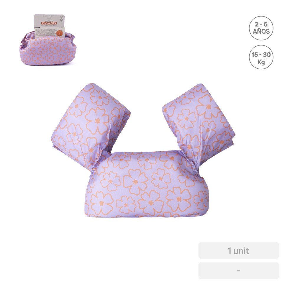 Puddle Jumper Naranja y Morado con Flor HINCHABLES SARAO Pack 2-6 Años Imagen principal del producto