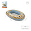 Barco Flotante Amarillo y Blanco Rayas Hinchables Saroa
