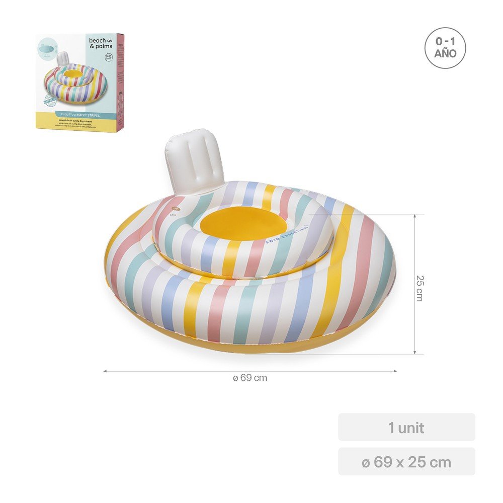 Flotador para Bebe Colores Arcoiris HINCHABLES SARAO Imagen principal del producto