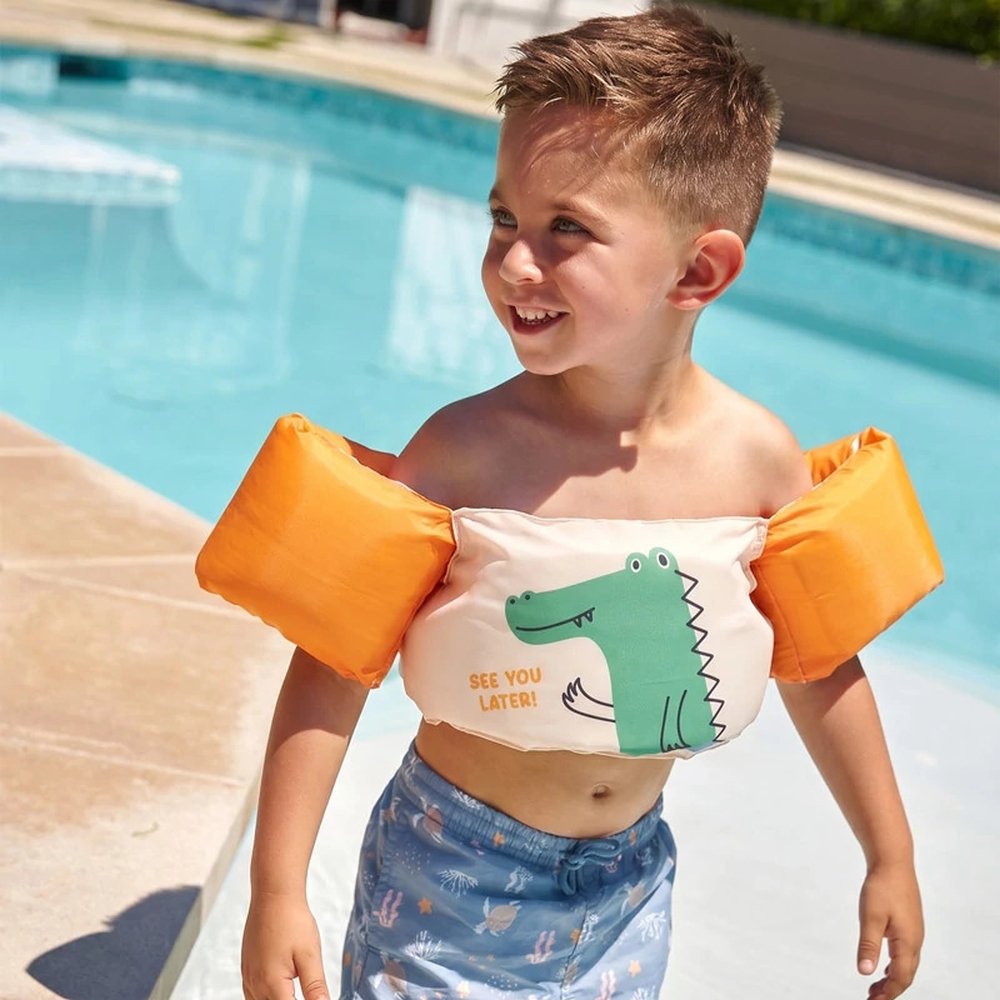 Hinchable Puddle Jumper Naranja Cocodrilo 2-6 años