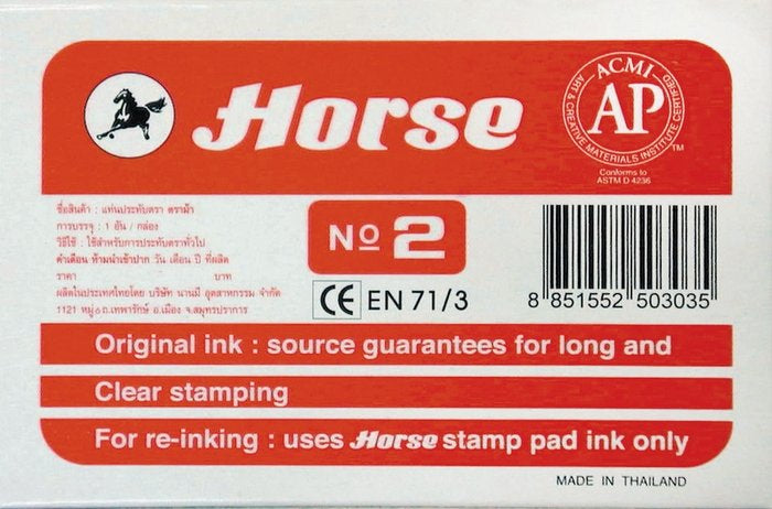 Tampon Nº 2 Rojo Horse Marca POESSA