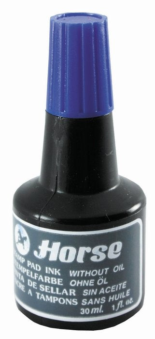 FRASCO TINTA TAMPON SELLAR HORSE 30ML AZUL | 12 UNIDADES | (POESSA)