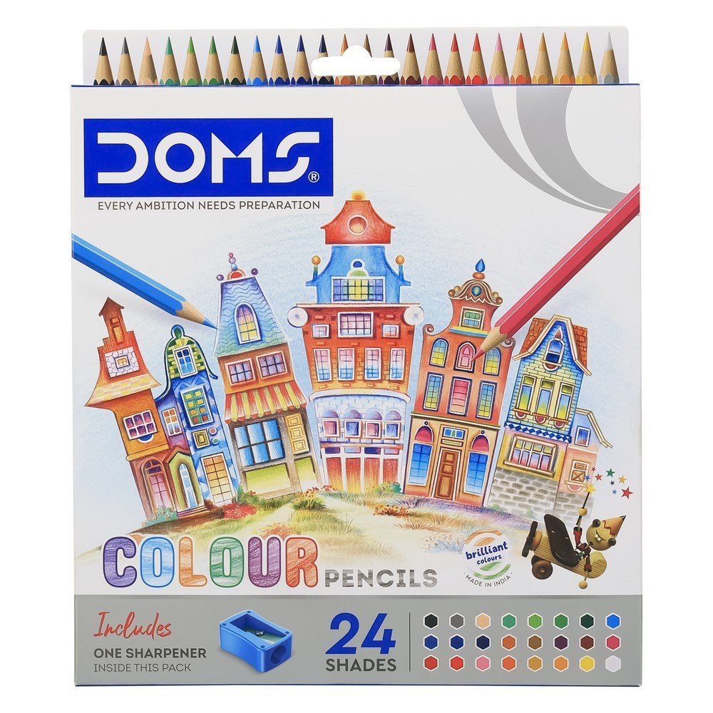 Lápiz de colores Doms largos 24 colores + afilalápiz