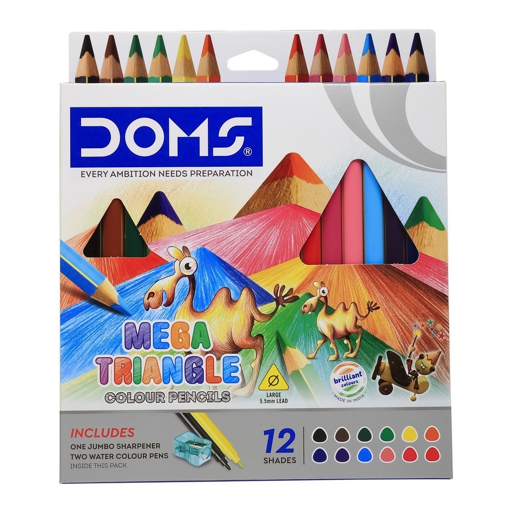 Lápiz de Color Doms Mega Triangular 12 Colores Marca Doms Imagen principal del producto