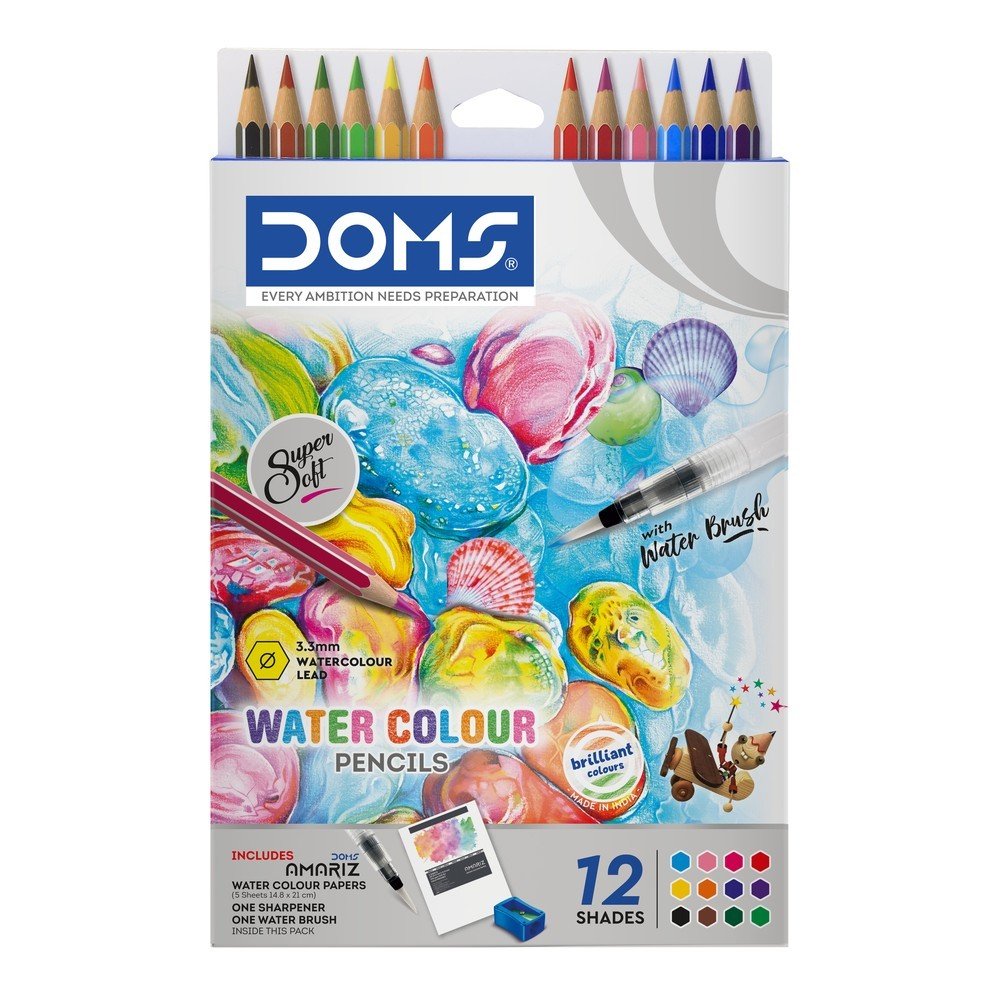Lápiz Doms Aqua Acuarelable 12 Colores Marca Doms Imagen principal del producto