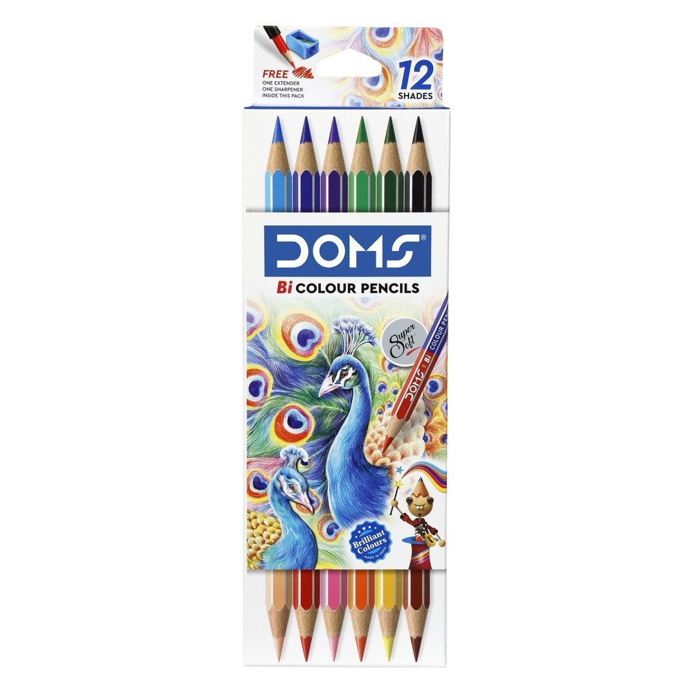 Lápiz de Color Doms Bicolor 6 Uds 12 Colores Imagen principal del producto