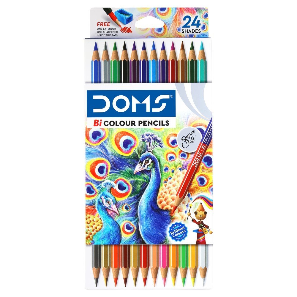 Lápiz Color Doms Bicolor 12 Uds 24 Colores Imagen principal del producto