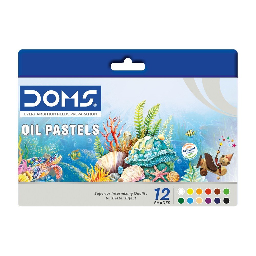 Pasteles al Oleo Doms 12 Colores Marca Doms