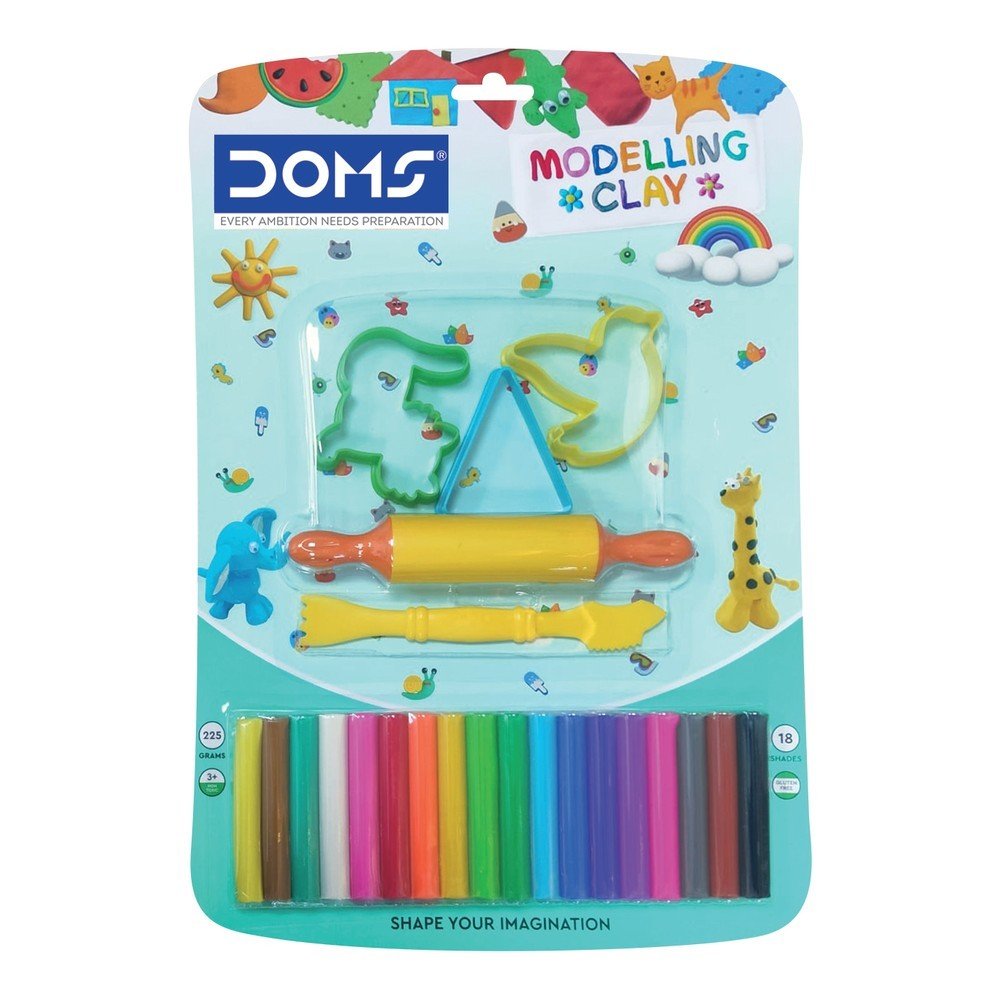 Set Plastilina Doms 18 colores + accesorios (8 ud.)